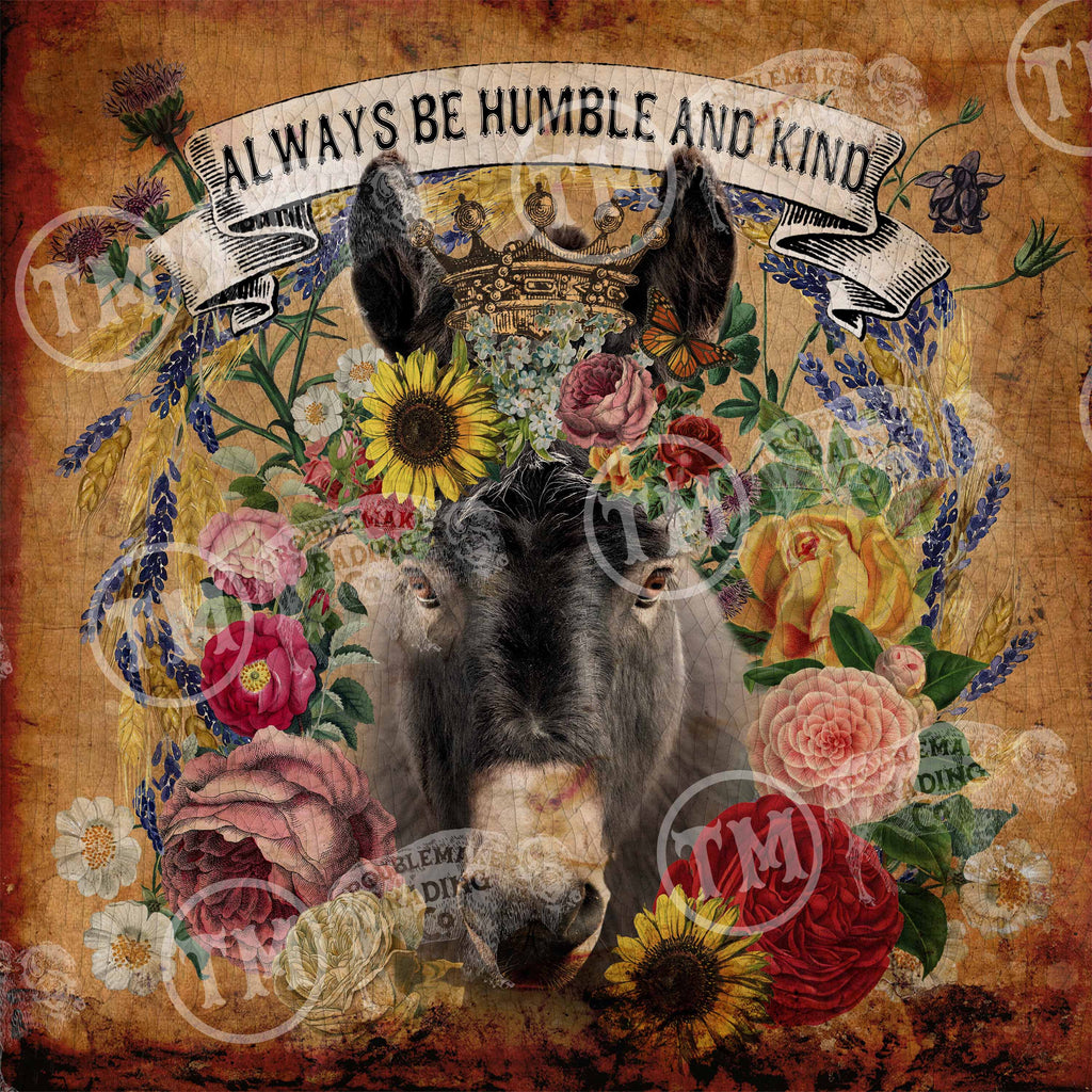 "Always be Humble and Kind" Square Framed Artwork: Large - 24" Gift TroubleMaker Trading Company "Always be Humble and Kind" Square Framed Artwork: Large - 24"