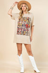 AV1202-ELYSE VINTAGE WESTERN RODEO GRAPHIC T-SHIRT DRESS Apparel & Accessories Avery AV1202-ELYSE VINTAGE WESTERN RODEO GRAPHIC T-SHIRT DRESS