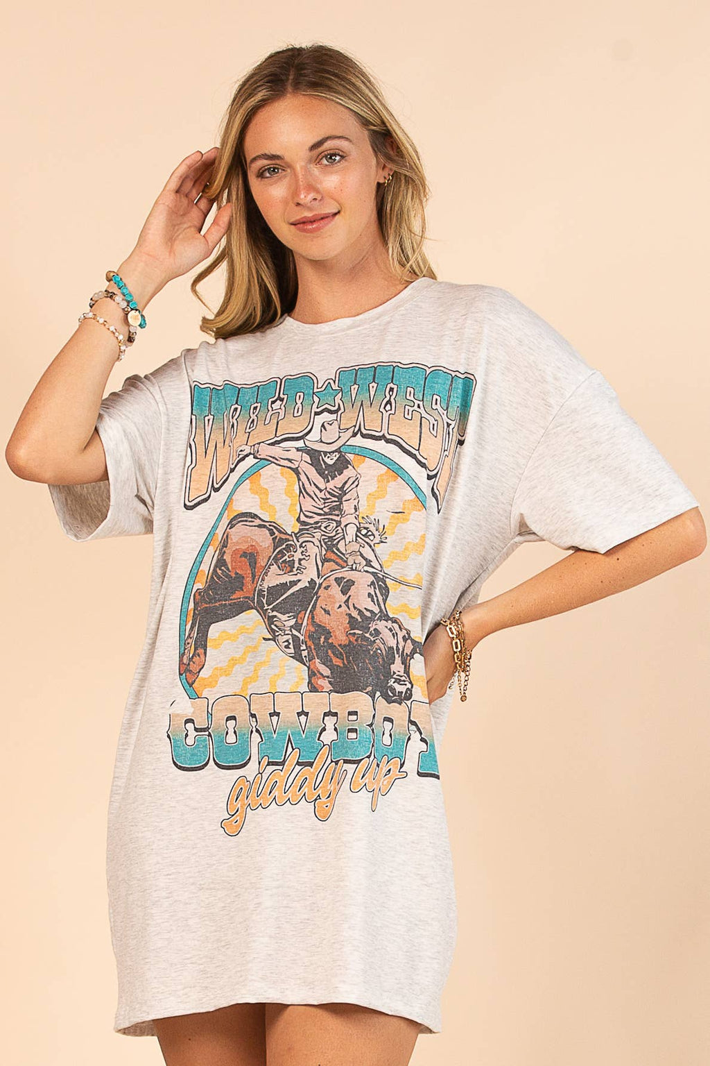 AV1202-JODIE COSMIC GRAPHIC T-SHIRT DRESS Apparel & Accessories Avery AV1202-JODIE COSMIC GRAPHIC T-SHIRT DRESS