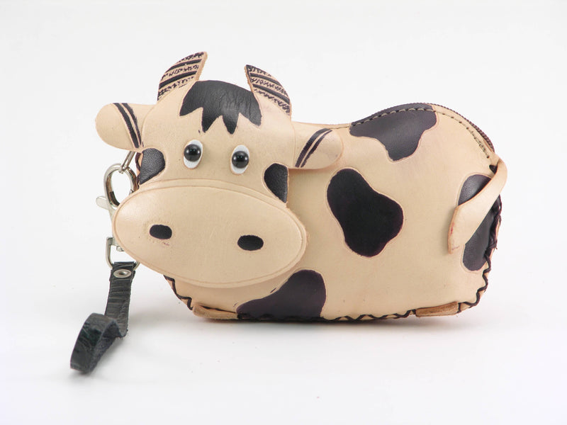 Cow Wristlet leather coin purse wallet! So Cute!! Gift Sunflower Handmade leather inc Cow Wristlet leather coin purse wallet! So Cute!!