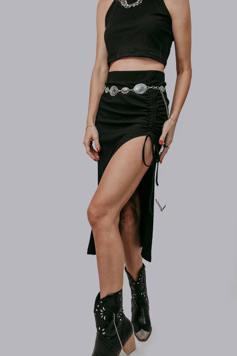 Get Concert Vibes in this Tank Top and Skirt Set! New Arrivals Merigold Kiss Get Concert Vibes in this Tank Top and Skirt Set!