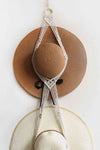 Macrame Double Hat Hanger Trendsi Beige / One Size