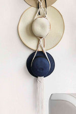 Macrame Triple Hat Hanger Trendsi Beige / One Size