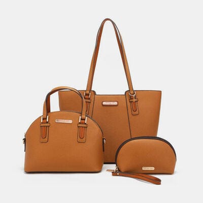 Nicole Lee USA 3-Piece Handbag Set handbags Trendsi BROWN / One Size