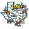 Texas Jumbo State Magnet, Made in USA 7 Star Texas Jumbo State Magnet, Made in USA